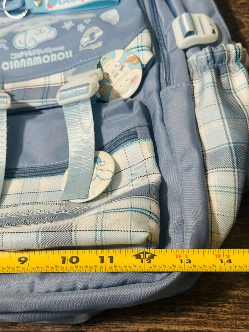 Cinnamoroll Sanrio Japan Blue White Back to School Backpack - with Buttons!